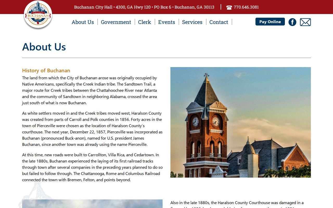 Buchanan criminal record routing and historic courthouse context